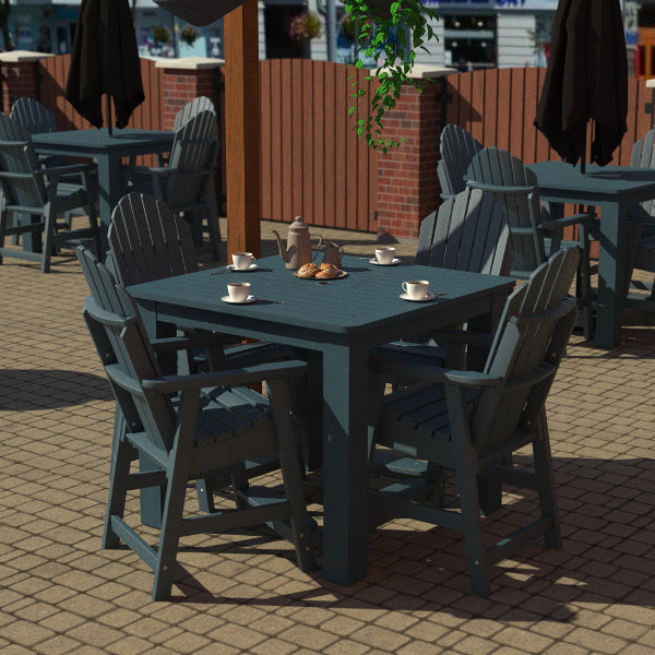 Premium Muskoka 5-Piece Square Counter Bistro Dining Set - Outdoor Patio, Garden, Deck & Poolside Furniture for Relaxing Meals