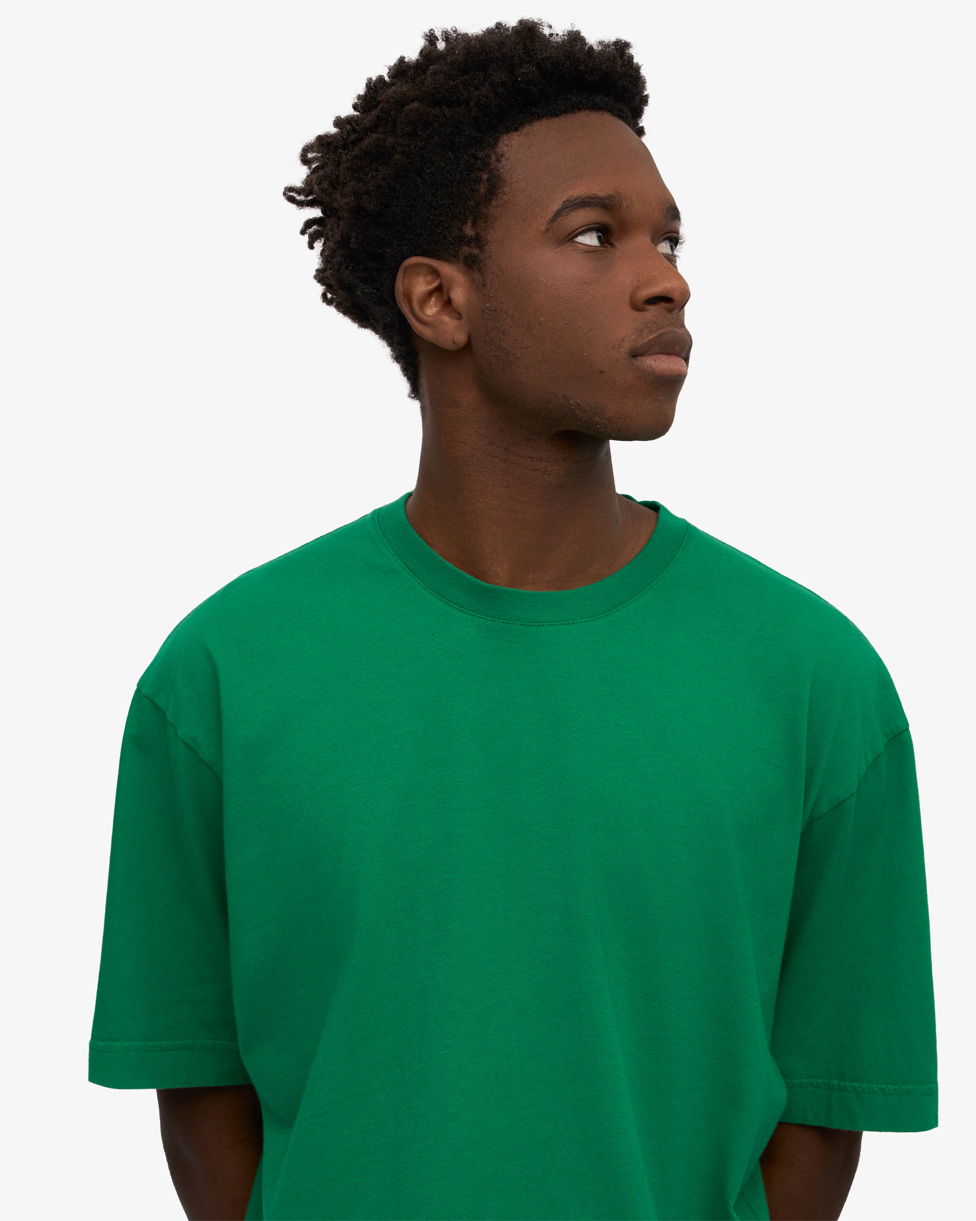 Oversized Organic Cotton T-Shirt for Women - Soft & Comfortable Kelly Green Tee - Perfect for Casual Wear, Loungewear & Everyday Outfits