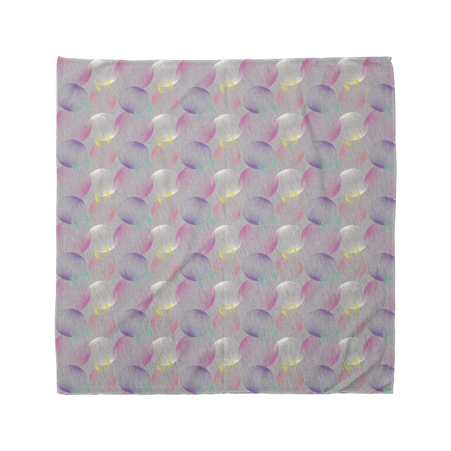 Ambesonne Abstract Bandana with Bubbles Circles Design - Unisex Head & Neck Scarf for Men & Women - Perfect for Outdoor Activities, Music Festivals, and Casual Wear