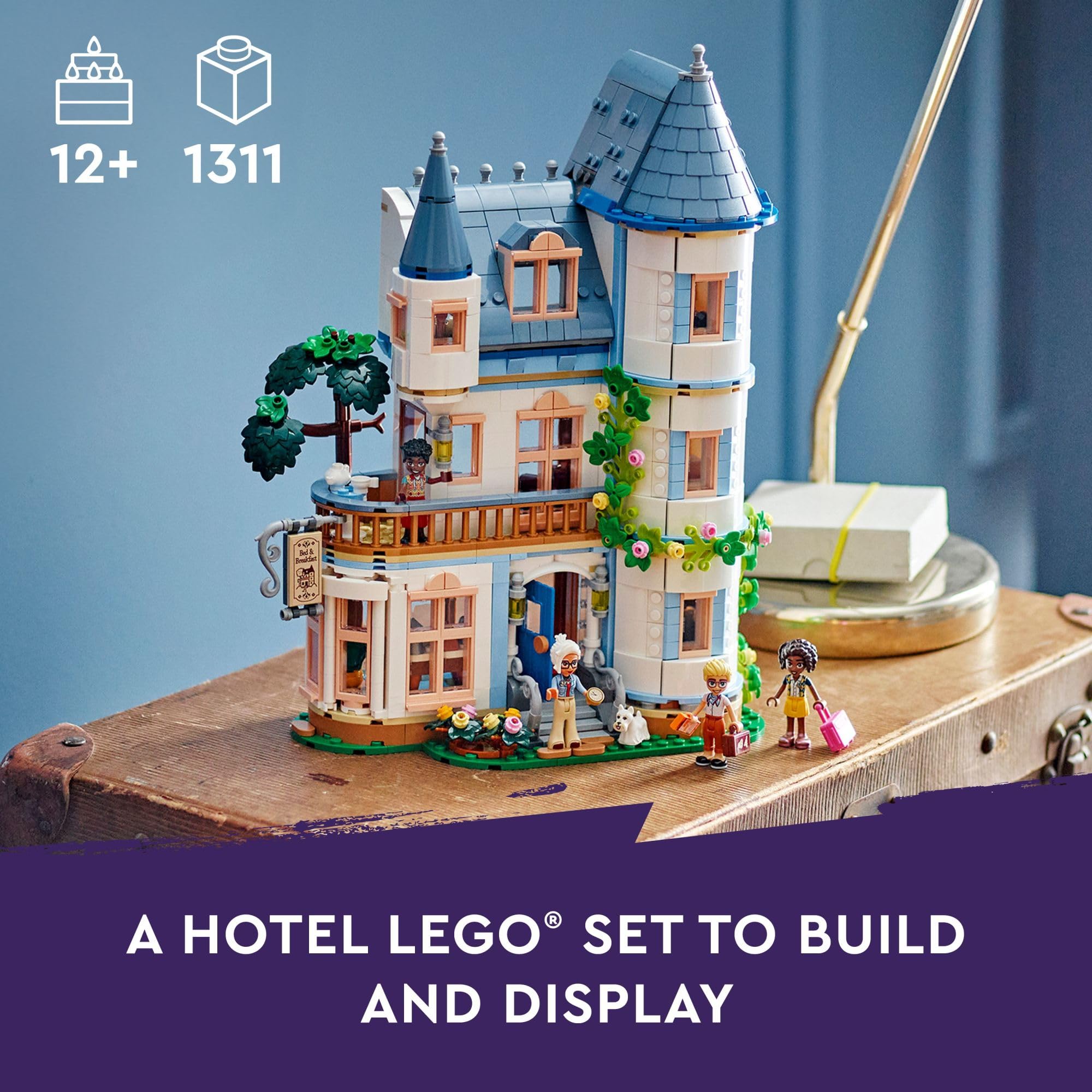 LEGO Friends Castle Bed and Breakfast Hotel Playset with 4 Mini Dolls & Dog Figure - Creative Building Toy for Kids Ages 12+ (Set 42638) | Perfect Gift for Girls, Boys & Teens | Fun Role-Playing for Birthday Parties & Family Game Nights