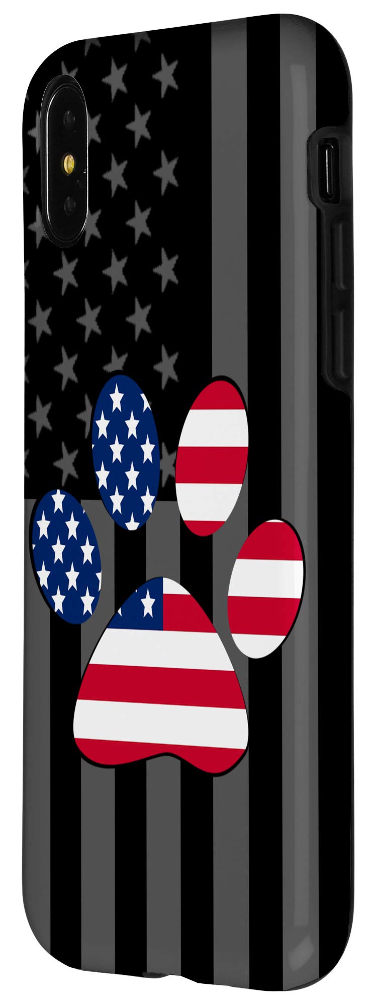 iPhone X/XS American Flag Dog Paws Phone Case - Cute Protective Cover for Dog Lovers | Perfect for Pet Owners & Patriotic Style
