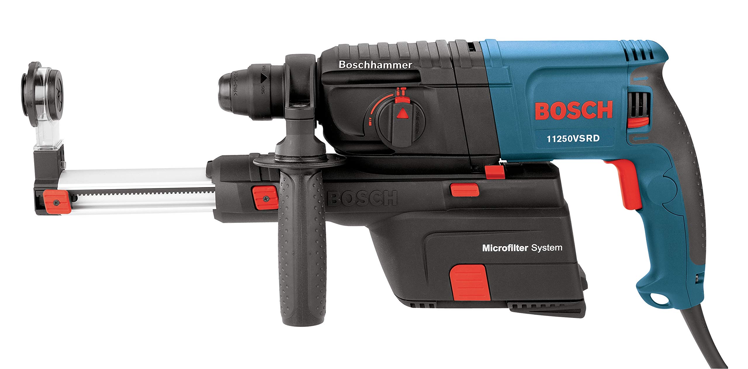 Bosch 11250VSRD 6.1 Amp 3/4-Inch Rotary Hammer Drill with Dust Collection System - Perfect for Concrete Drilling, Masonry Work & Demolition Projects