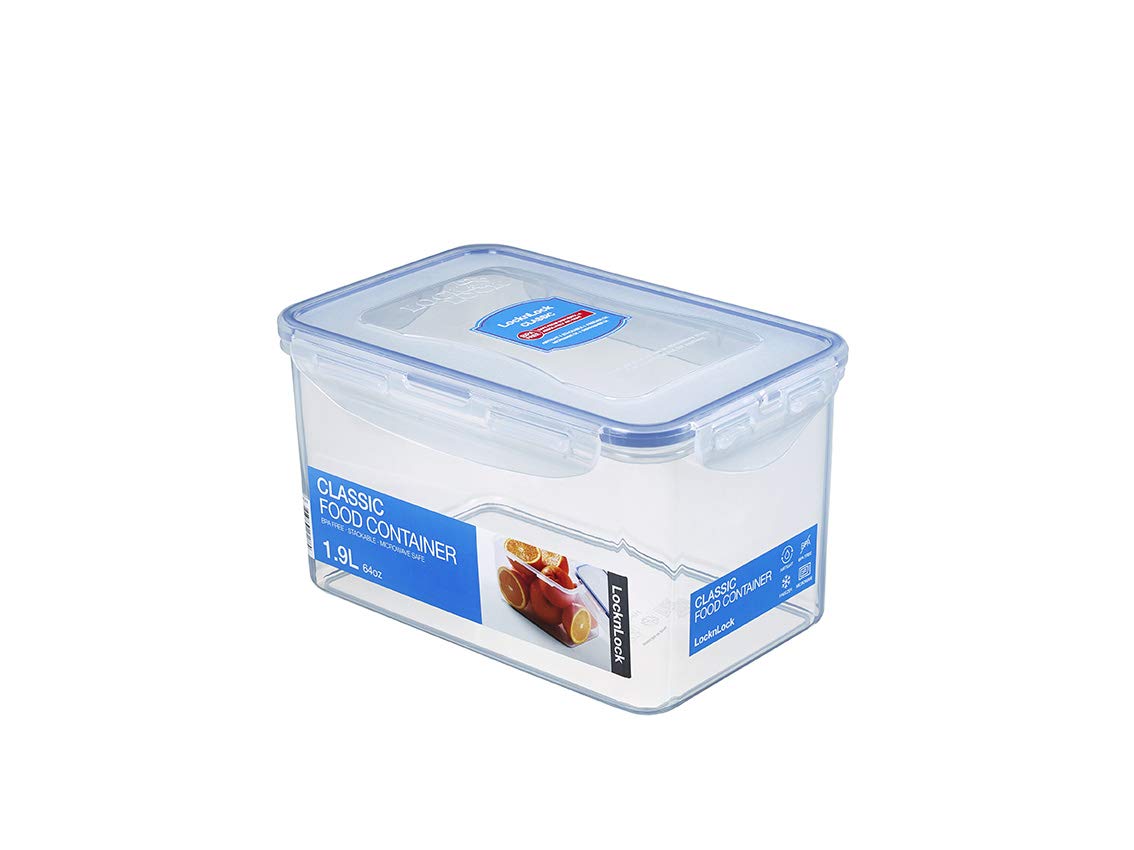 LocknLock Airtight Food Storage Containers - BPA Free, 8 Cup Rectangle Pantry Organizers for Cookies, Snacks & Dry Goods - Ideal for Kitchen, Office & Meal Prep