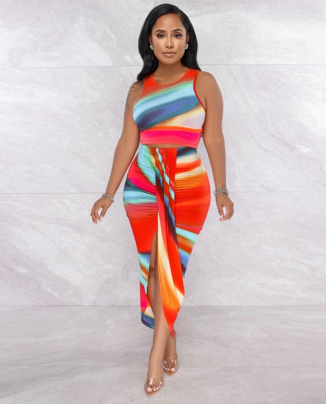 No Filter 2 Piece Outfit Set - Trendy Matching Top & Bottom for Women | Perfect for Casual Wear, Beach Vacations & Summer Outings