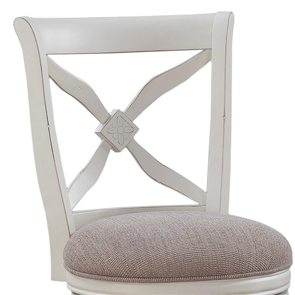 American Woodcrafters Accera Counter Stool - Solid Wood Bar Stool with Backrest for Kitchen Island, Breakfast Nook & Home Bar - Comfortable & Durable Dining Stool for Indoor Use