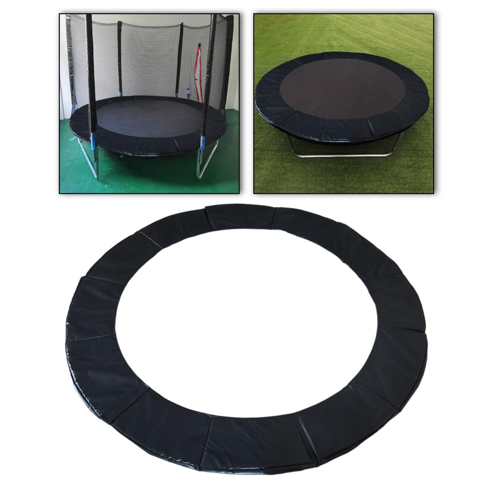 Premium Trampoline Spring Cover - Heavy Duty Edge Protection Pad for Standard Trampolines | Thick Black Safety Padding | Perfect for Backyard, Park & Gym Use