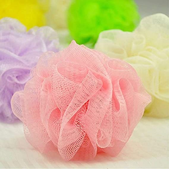 Natural Loofah Bath Sponge for Exfoliating & Cleansing - Gentle Body Scrub for Men, Women & Baby - Soft Bathing Pouf for Smooth Skin - Perfect for Shower, Spa & Daily Skincare Routine (Pack of 1)