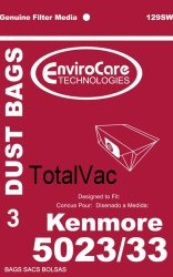 Kenmore 5023 & 5033 Style E Vacuum Cleaner Bags - 3 Pack | Compatible with Kenmore Canister & Upright Vacuums | Ideal for Pet Hair, Dust & Allergen Removal