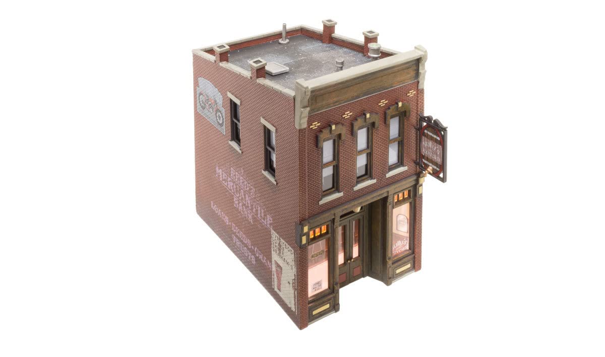 Woodland Scenics BR5850 O Scale Sully's Tavern Built & Ready Lighted - Premium Model Train Building for Railroad Layouts & Diorama Displays