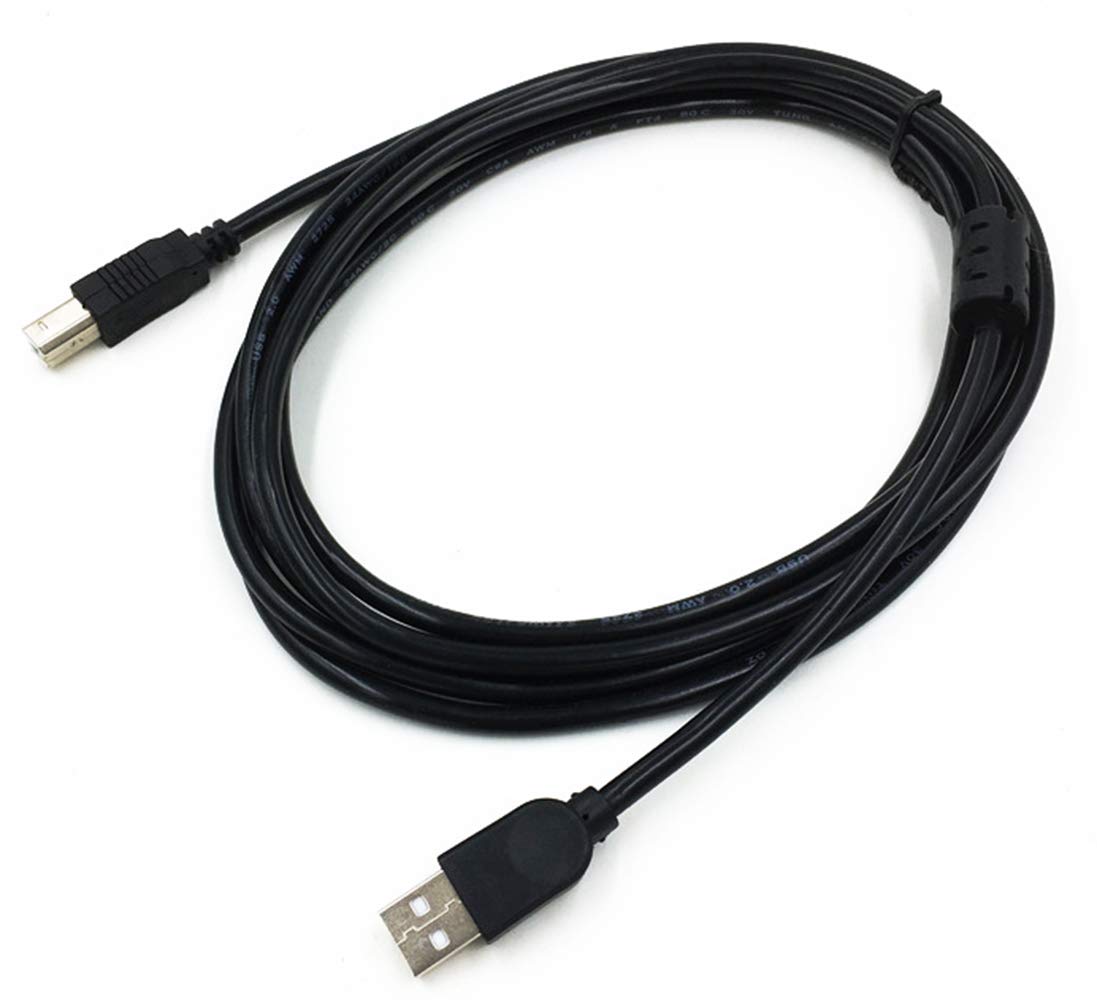 10ft USB 2.0 Printer Cable Type A Male to B Male - Compatible with XYZprinting da Vinci Mini Maker 3D Printer - High-Speed Data Transfer for 3D Printing, Scanners & More