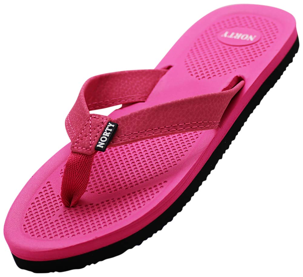 NORTY Women's Casual Flip Flop Thong Sandals - Comfortable Beach, Pool & Everyday Wear - Lightweight Summer Slides for Walking, Travel & Lounging