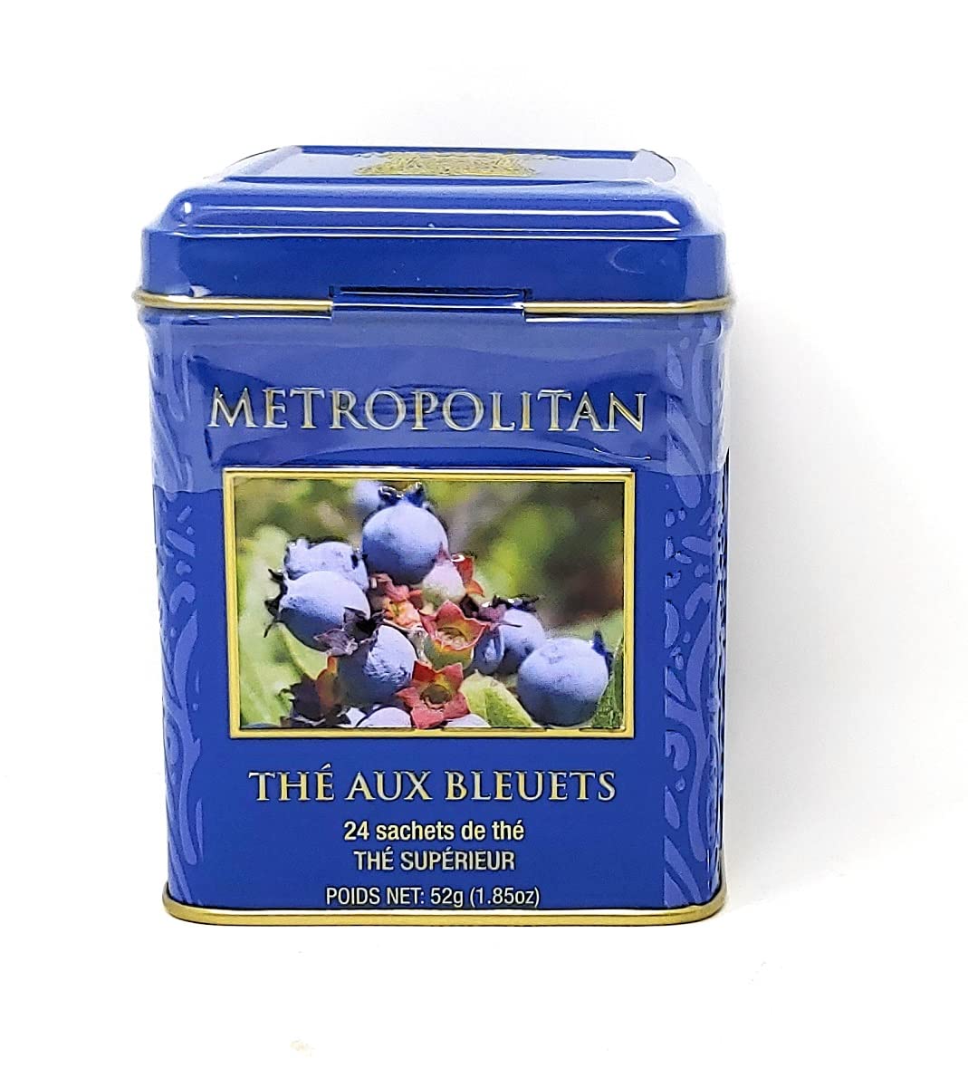 Premium Wild Blueberry Black Tea - 24 Tea Bags in Decorative Tin | Loose Leaf Tea Alternative | Perfect for Afternoon Tea, Gifts & Relaxation