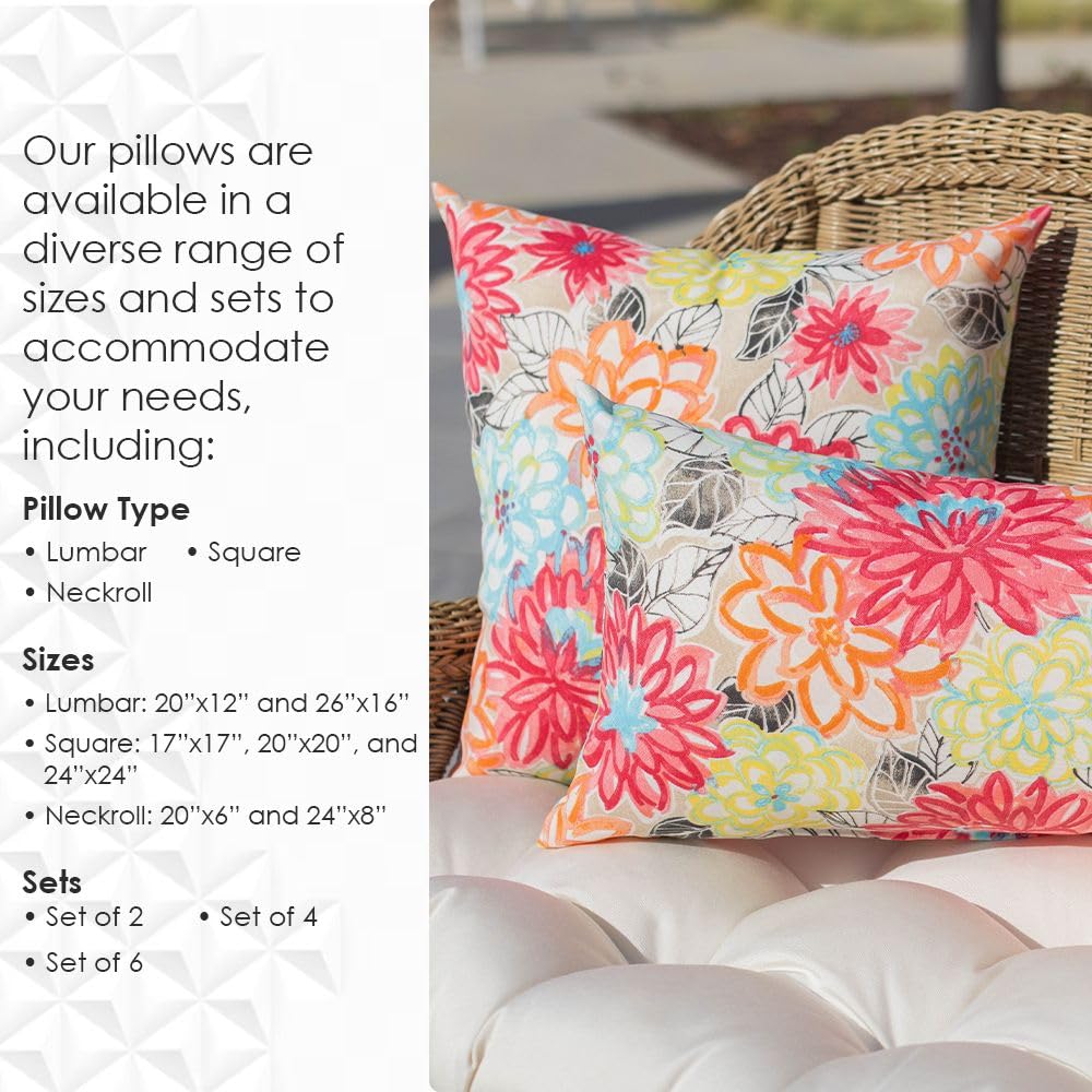 Square Throw Pillows Set of 2 - 17x17