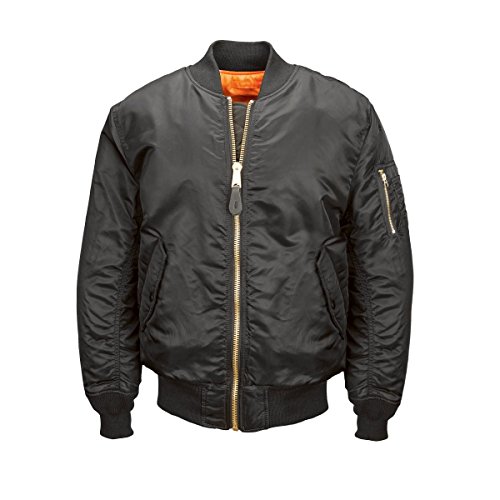 Alpha Industries MA-1 Blood Chit Bomber Flight Jacket - Men's Military Pilot Jacket for Aviation Enthusiasts | Perfect for Outdoor Adventures, Casual Wear & Vintage Fashion