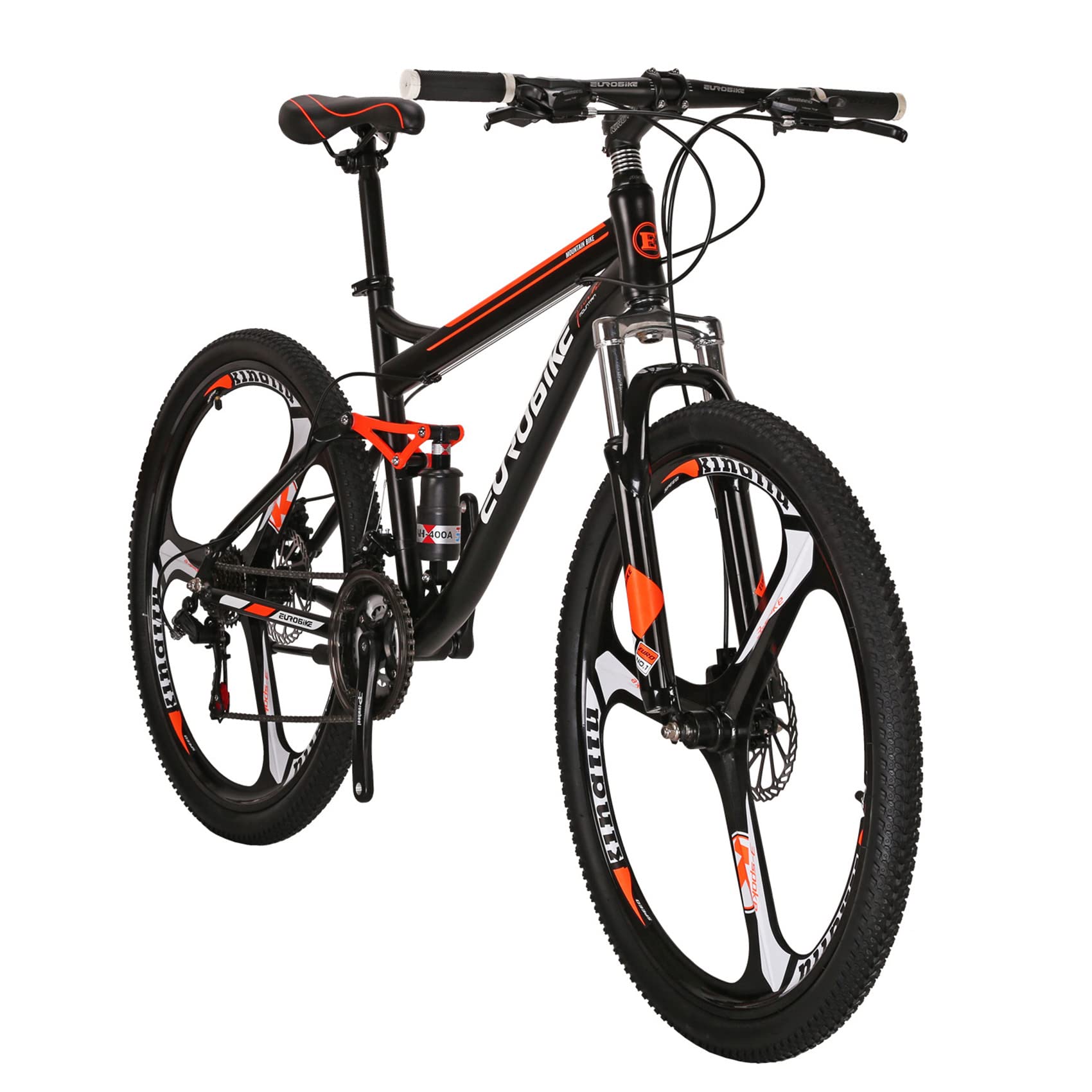 Eurobike 27.5 Inch 21-Speed Mountain Bike for Men - Adult & Youth Commuter Bicycle with Disc Brakes | Perfect for Trail Riding, City Commuting & Outdoor Adventures