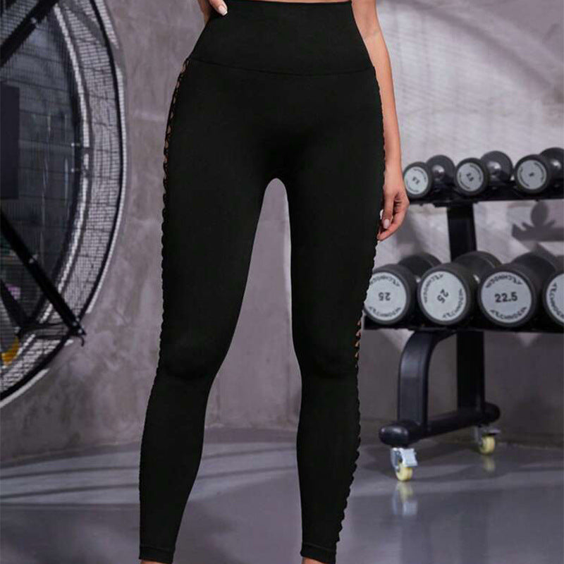 High Waist Hollow Tie-Dye Yoga Pants for Women - Seamless Butt Lifting Workout Leggings, Gym Fitness Running Sports Tights | Perfect for Yoga, Pilates & Lounge Wear
