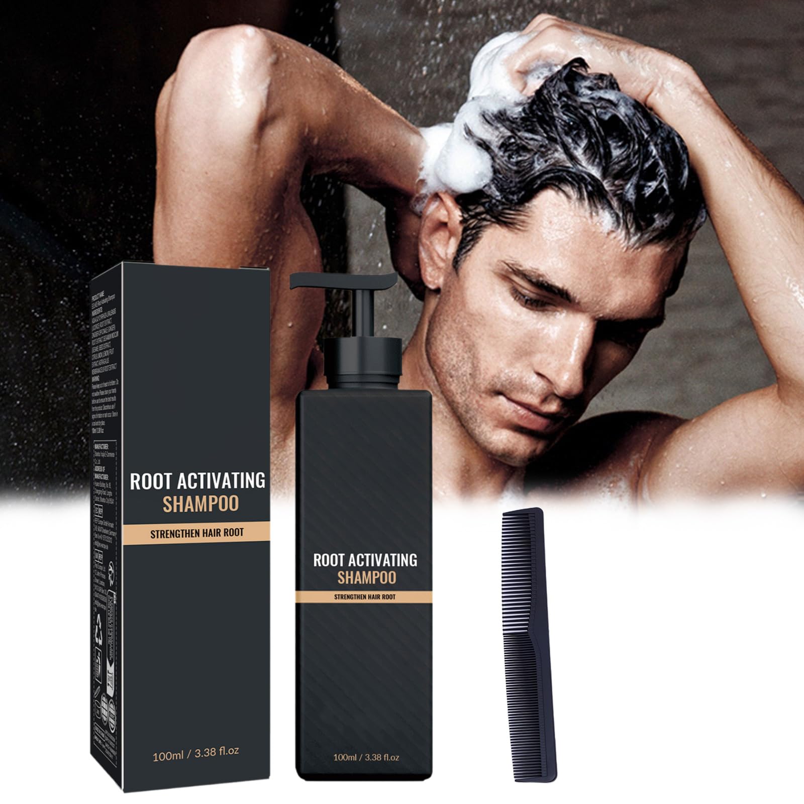 Tindedly Root Activator Shampoo for Gray Hair Regrowth & Scalp Care - Natural Hair Growth Treatment for Men & Women - Perfect for Thinning Hair & Age-Related Hair Loss (1PC)