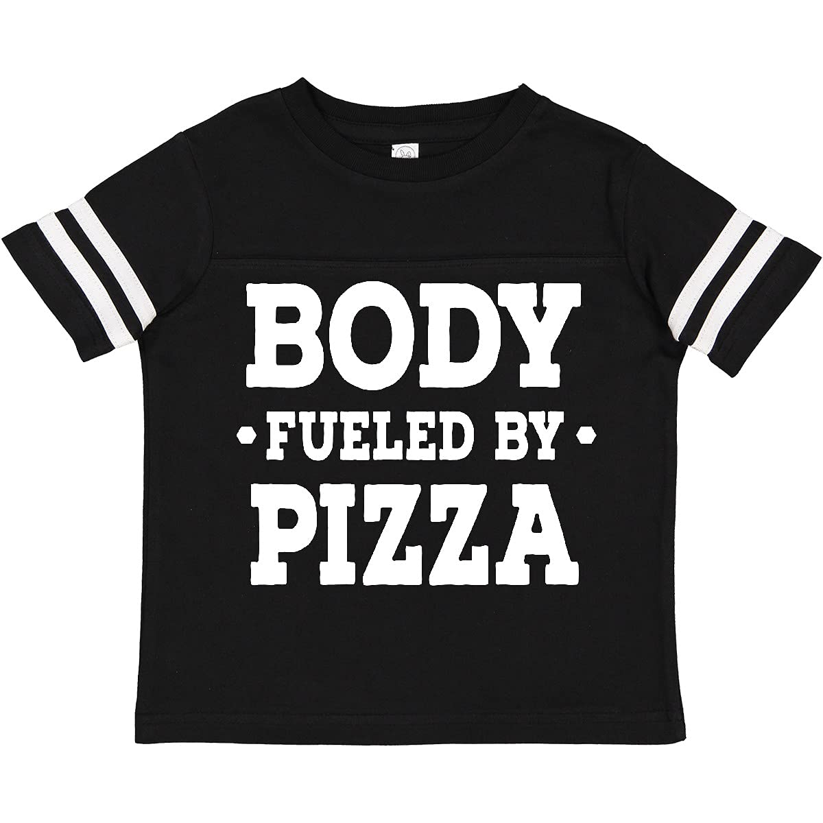 Inktastic Body Fueled by Pizza Toddler T-Shirt - Cute Funny Pizza Lover Outfit for Toddlers & Kids - Perfect for Birthdays, Playdates & Family Pizza Nights
