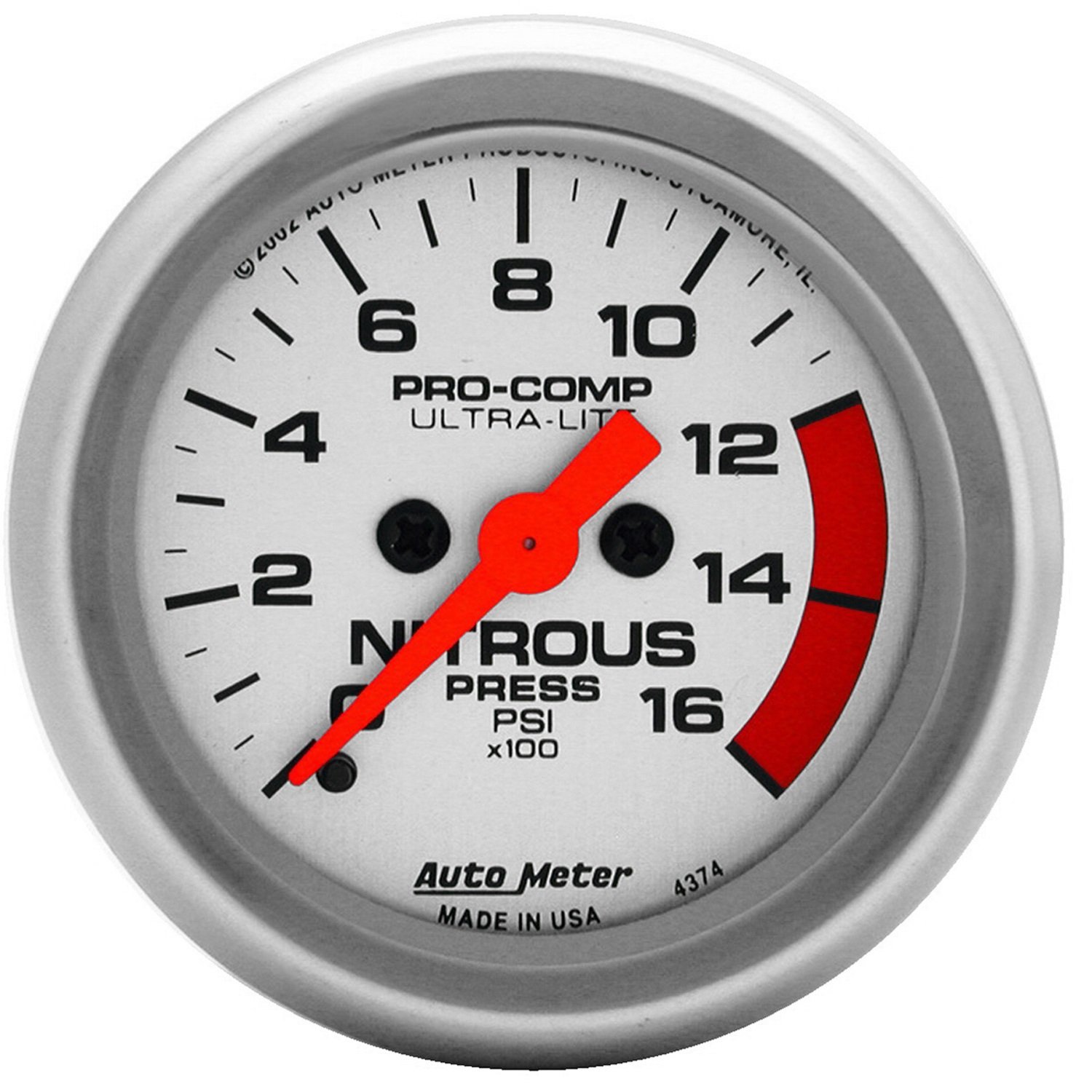 Auto Meter 4374 Ultra-Lite Electric Nitrous Pressure Gauge - 1-1/16