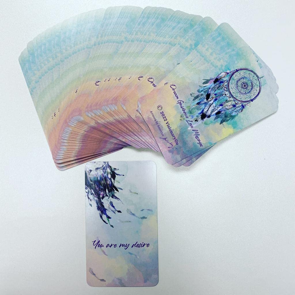 Dream Guidance Love Messages Oracle Deck - 54 Love, Romance & Twin Flame Oracle Cards for Spiritual Guidance, Relationship Advice & Self-Discovery | Perfect for Tarot Readings, Meditation & Couples Bonding