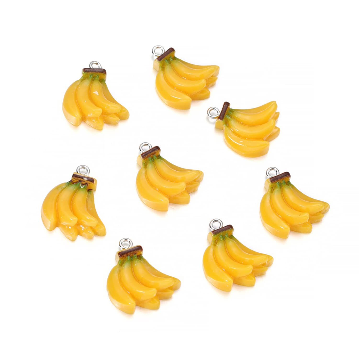 10Pcs/Pack Cute Fruit & Vegetable Resin Pendants - DIY Jewelry Making Supplies for Bracelets, Necklaces, Earrings - Perfect for Kids Crafts, Party Favors & Handmade Gifts