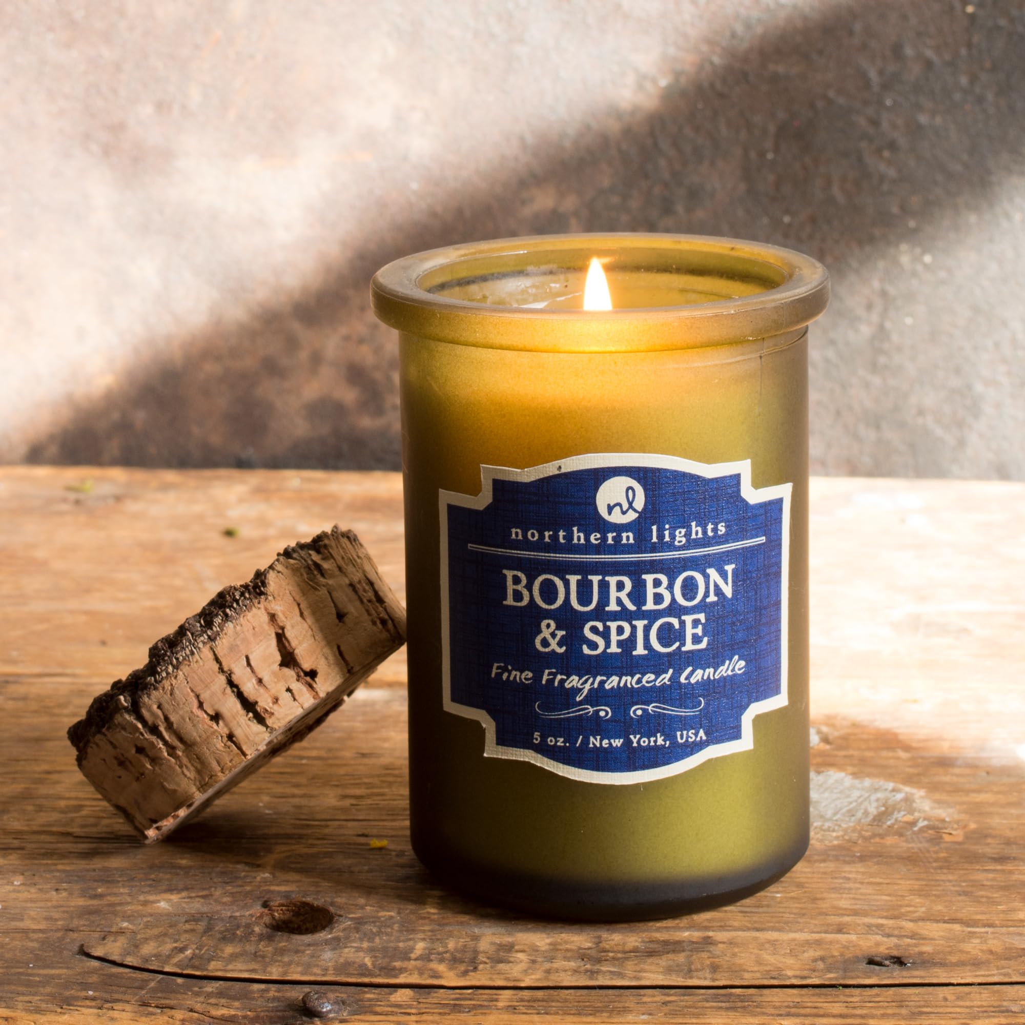 Northern Lights Candles - Spirit Jar Candles - Bourbon & Spice Scented Soy Wax Candle - 52613 - Perfect for Home Decor, Relaxation & Aromatherapy