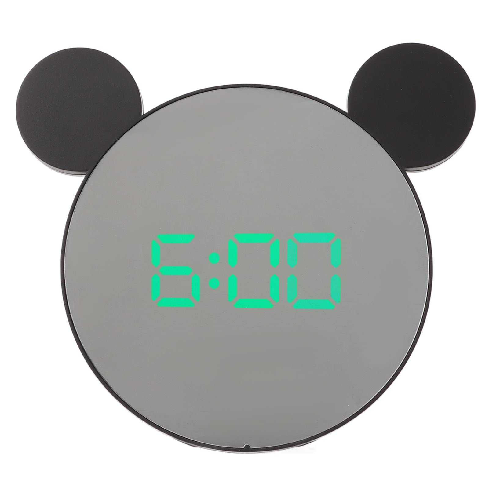 Zerodis Digital Alarm Clock with LED Display - 12/24H Day/Night Mode, Silent Non-Ticking, Snooze Function - Green Light for Bedroom, Office & Travel Use