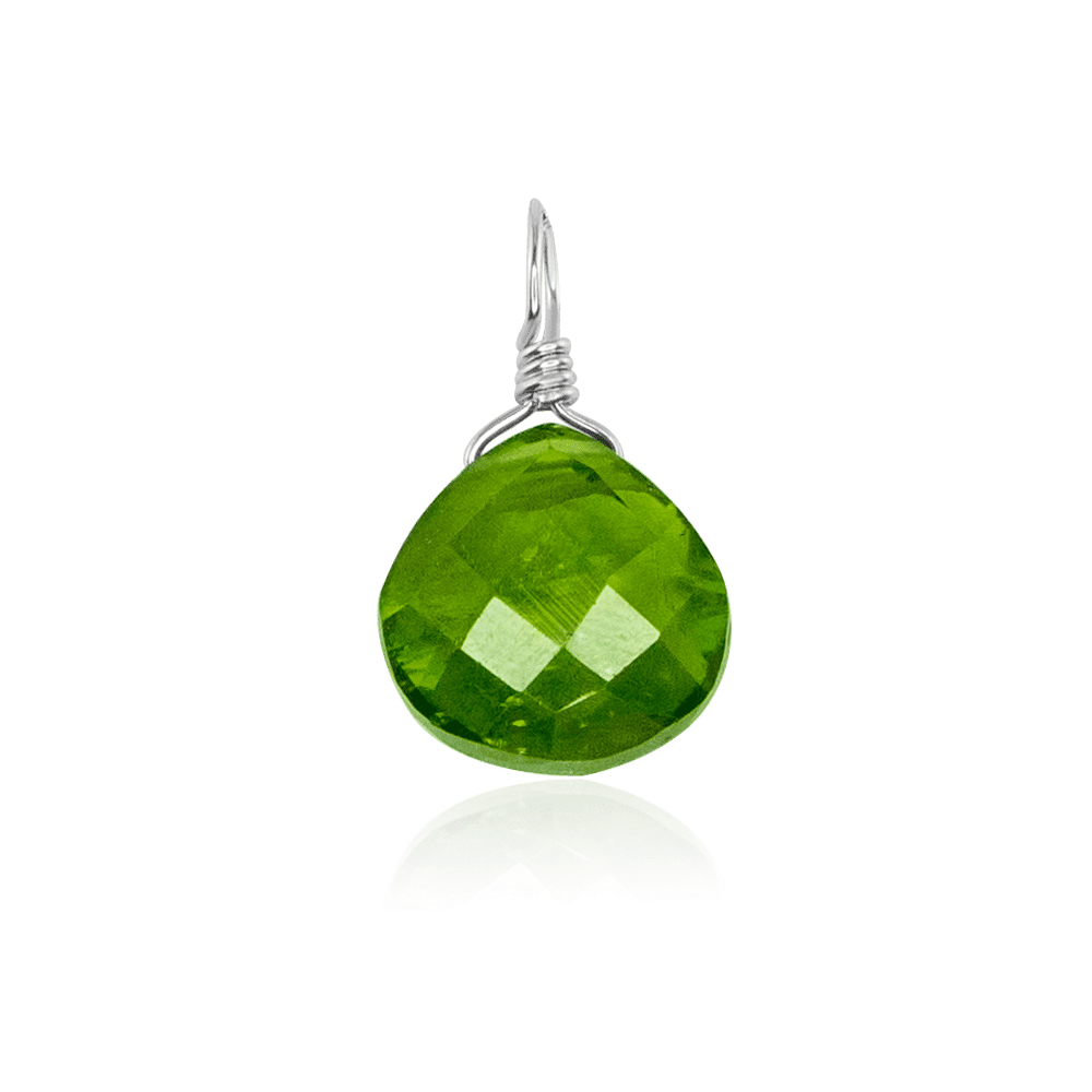 Exquisite Tiny Peridot Teardrop Gemstone Pendant Necklace - Elegant Green Birthstone Jewelry for Women - Perfect for Everyday Wear, Gift Giving & Special Occasions