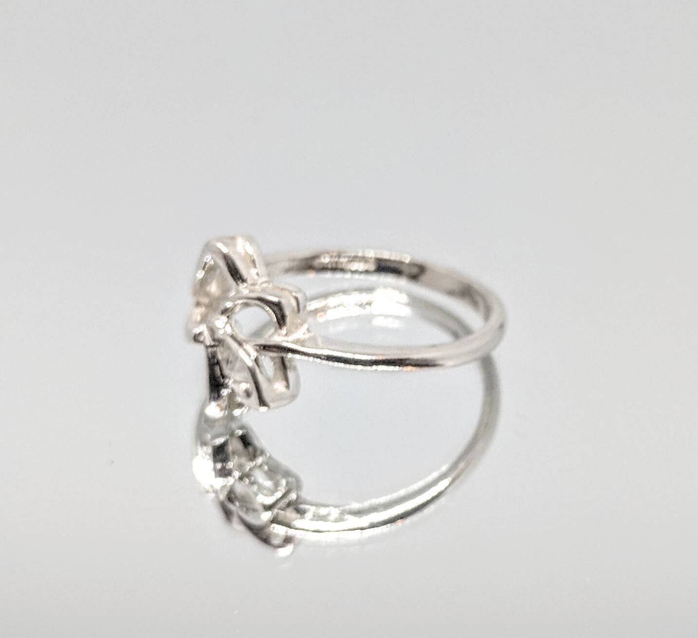 DIY Sterling Silver or 14K Gold Freeform Flower Ring - Size 7 Jewelry Setting for Women | Fashion Statement Ring 168027/148027 | Perfect for Weddings, Parties & Everyday Wear