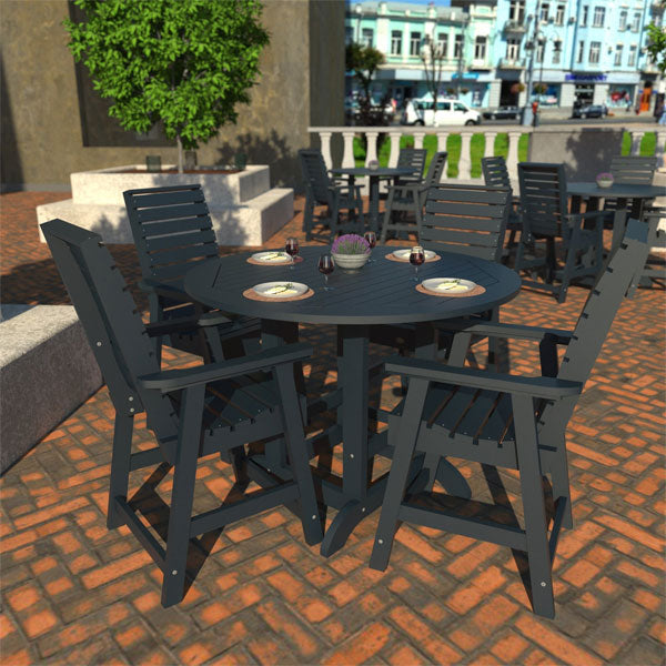 Glennville 5-Piece Round Counter Height Dining Set - Perfect for Small Spaces, Breakfast Nooks & Modern Kitchens