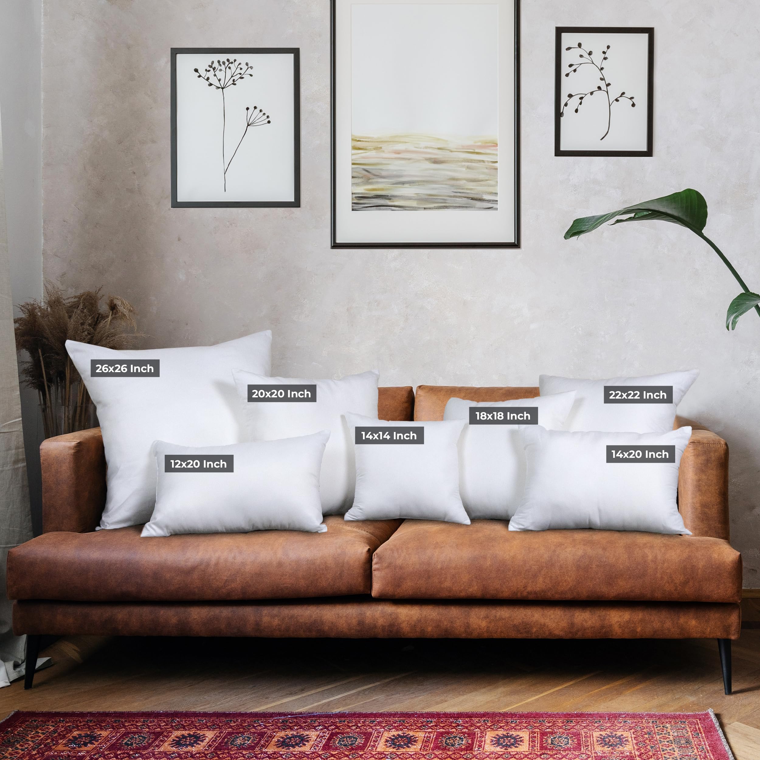 24-Pack Utopia Bedding Decorative Throw Pillows 14x14 Inches - Soft White Couch Pillows for Sofa, Bed & Living Room - Perfect for Home Decor, Accent Pillows & Cozy Comfort