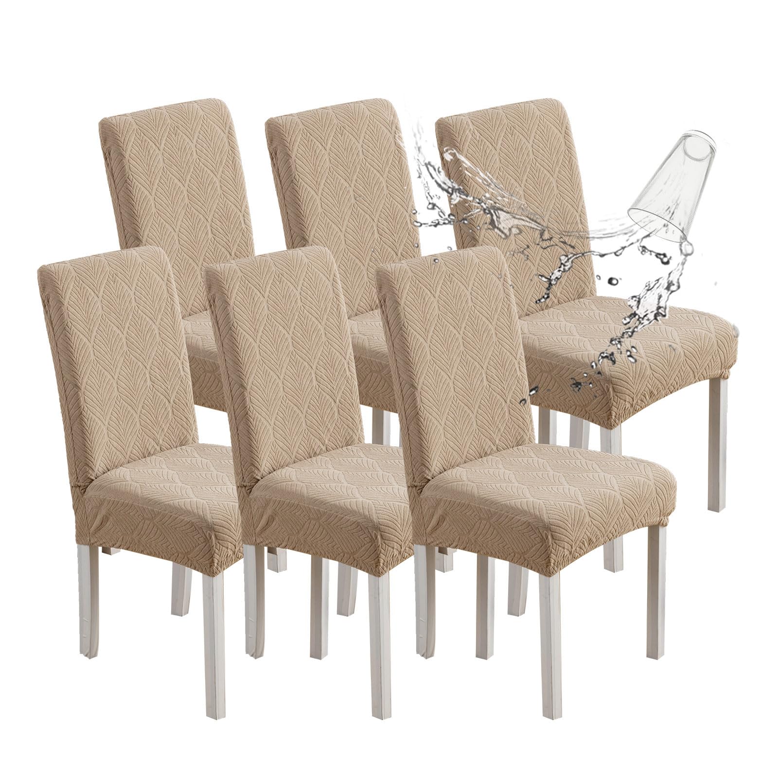 Waterproof Stretch Dining Chair Covers - Washable & Removable Parsons Chair Slipcovers for Kitchen & Dining Room - Perfect for Family Gatherings, Dinner Parties & Everyday Use