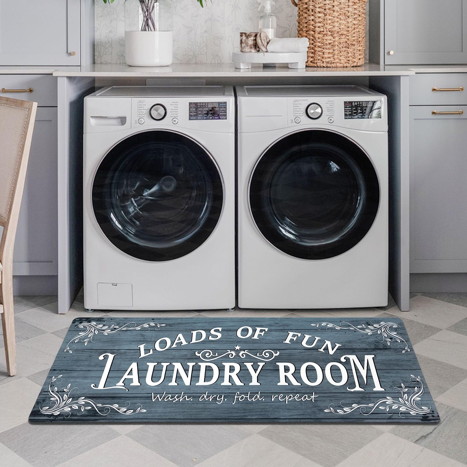 Non-Slip Waterproof Laundry Room Rug Runner 20