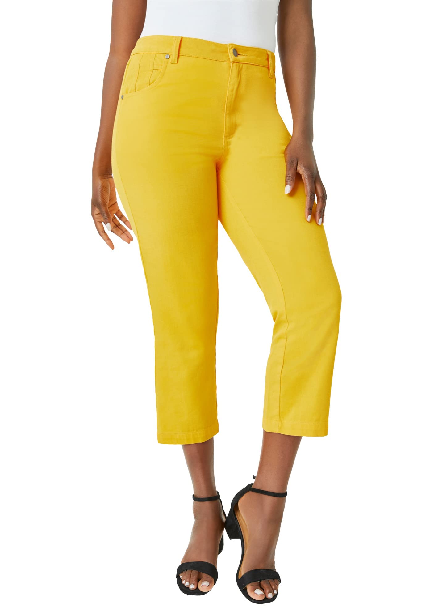 Jessica London Plus Size Denim Capris for Women - Casual Summer Outfits