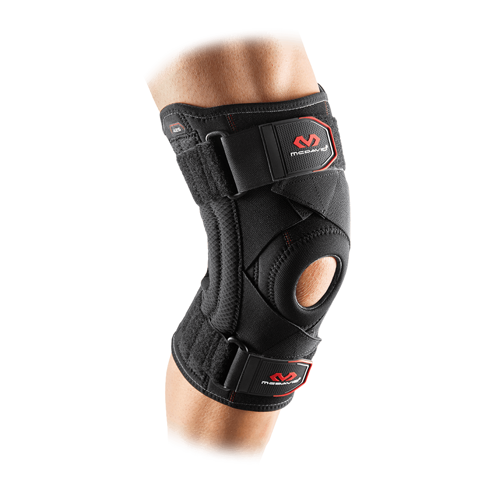 Best Knee Support Brace with Stays & Cross Straps - Pain Relief for Running, Sports & Arthritis - Adjustable Compression for Men & Women