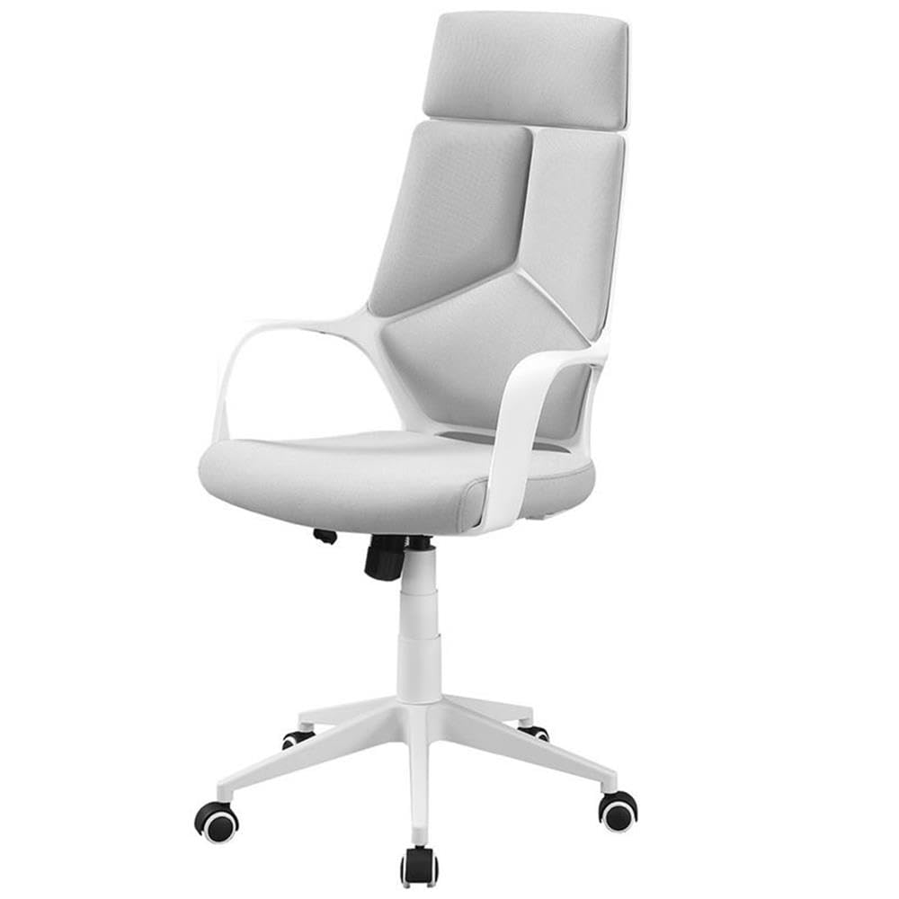 UrbanPro Swivel Executive Office Chair - Ergonomic Mesh Back Adjustable Height White & Gray - Perfect for Home Office, Conference Rooms & Workspaces