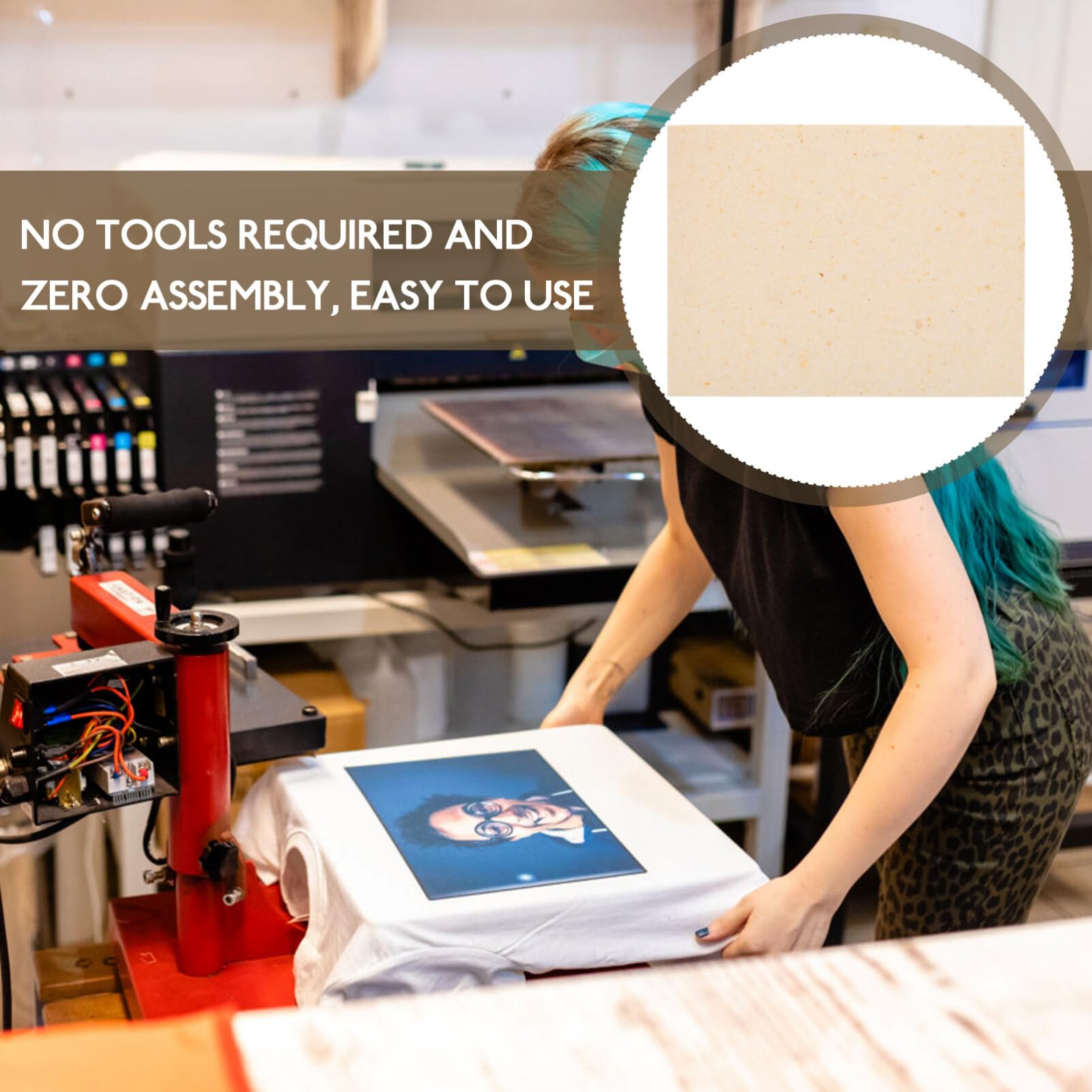 EXCEART 1 Sheet Sponge Heat Press Pad Insulation Mat - Replacement Pad for Heat Press Machine - Perfect for T-Shirt Printing, Sublimation & DIY Crafts