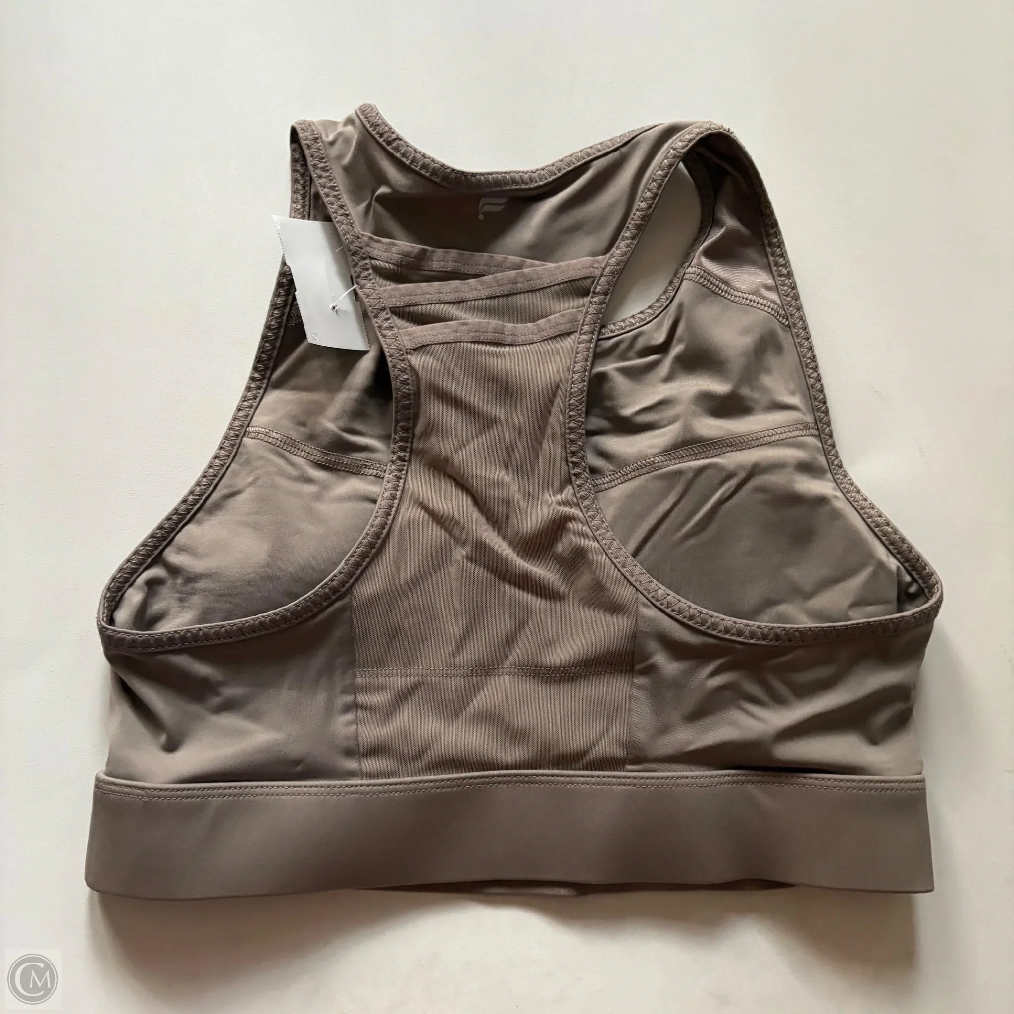 Fabletics Beige Medium Athletic Bra - High Support Workout Sports Bra for Running, Yoga & Gym
