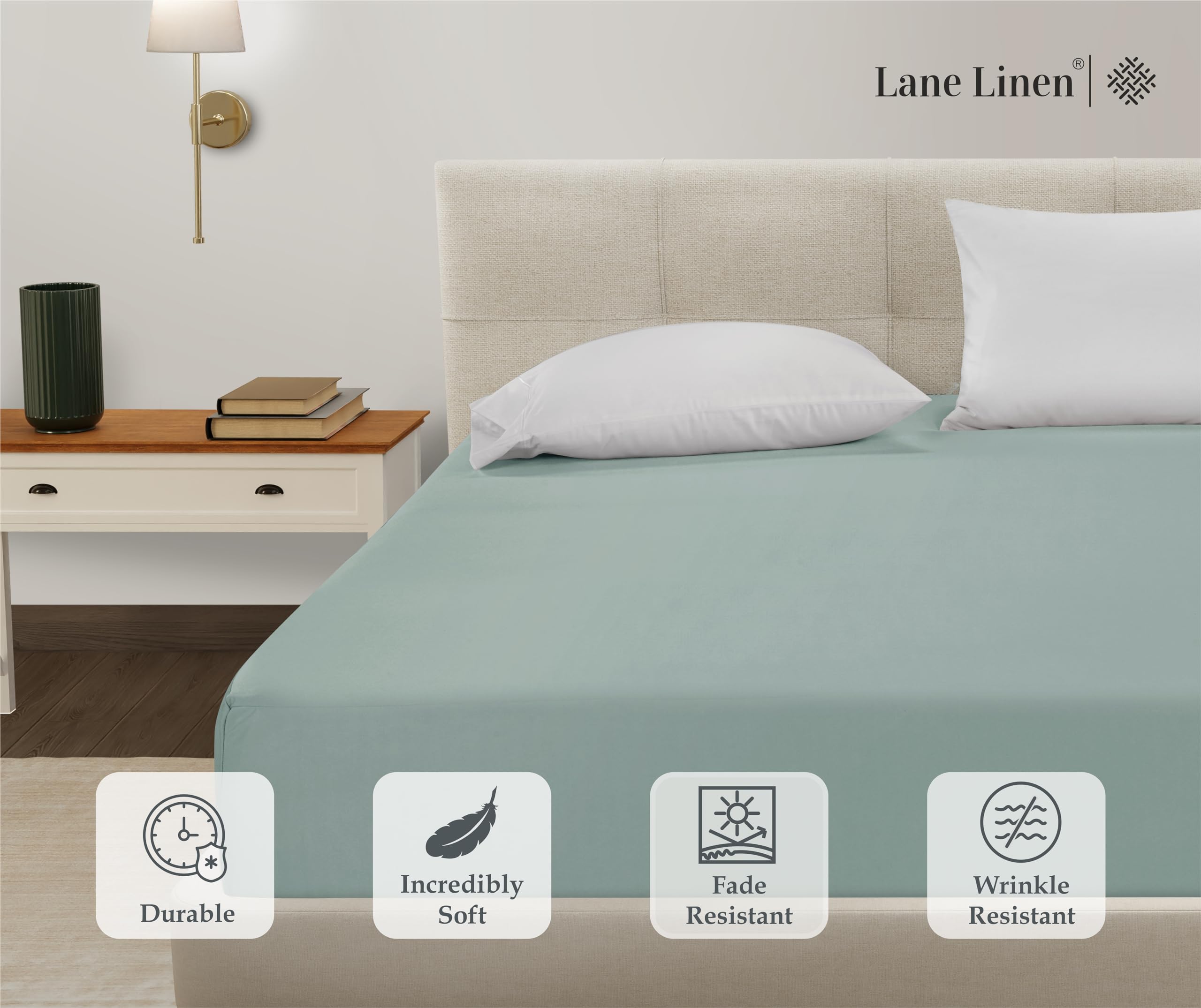 Queen Fitted Sheet Only - 4-Way Stretch Knitted Deep Pocket Bottom Sheet for 16