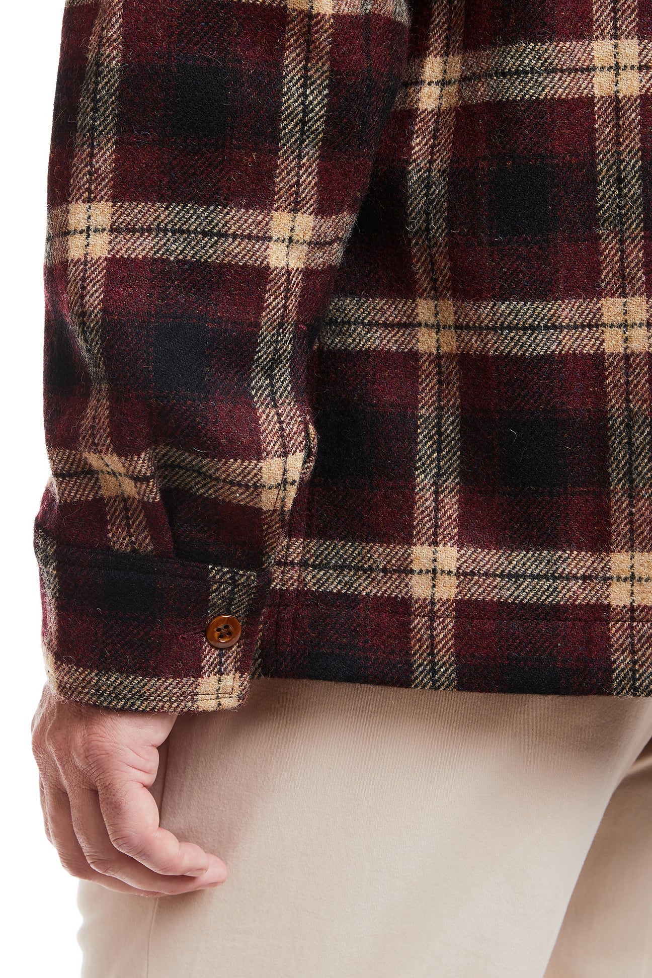 Premium Tweedbank Milled Wool Jacket - Classic Red & Tan Plaid Pattern - Warm Winter Coat for Men & Women - Perfect for Office, Outdoor Activities & Casual Wear
