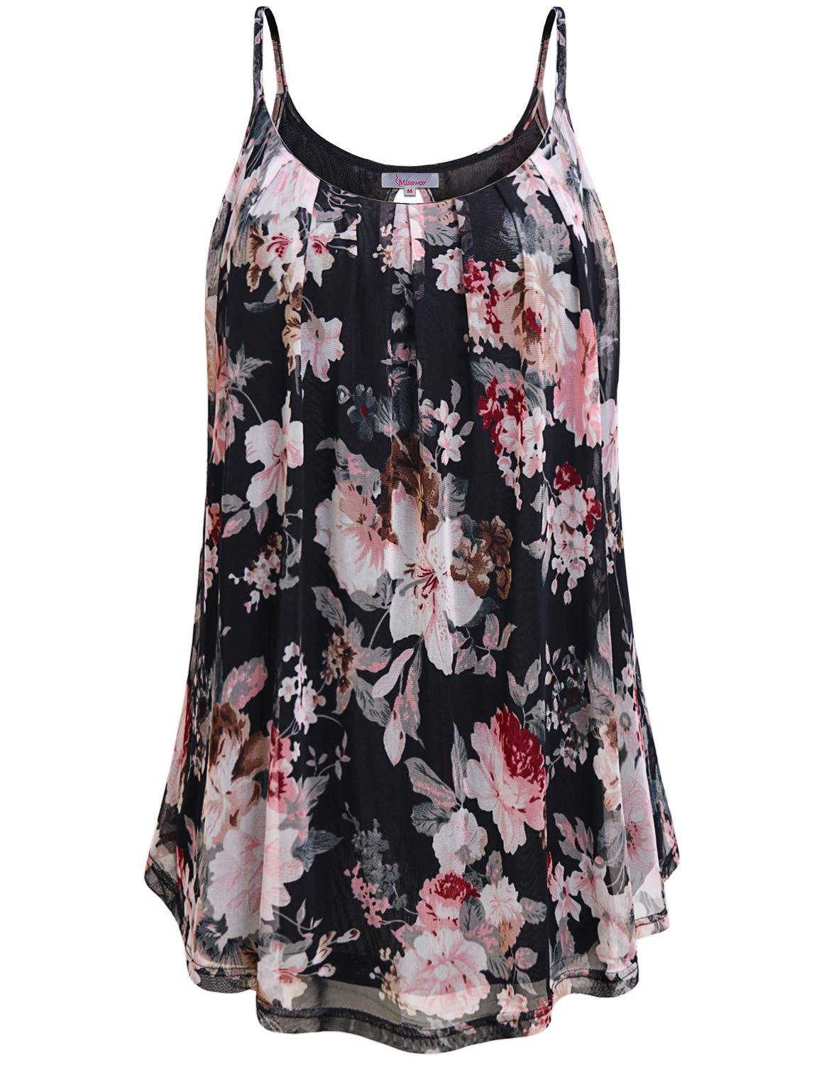 Misswor Women's Sleeveless Blouse - Summer Casual Flowy Tank Top for Women | Office Wear, Beach Cover-Up & Date Night Outfit