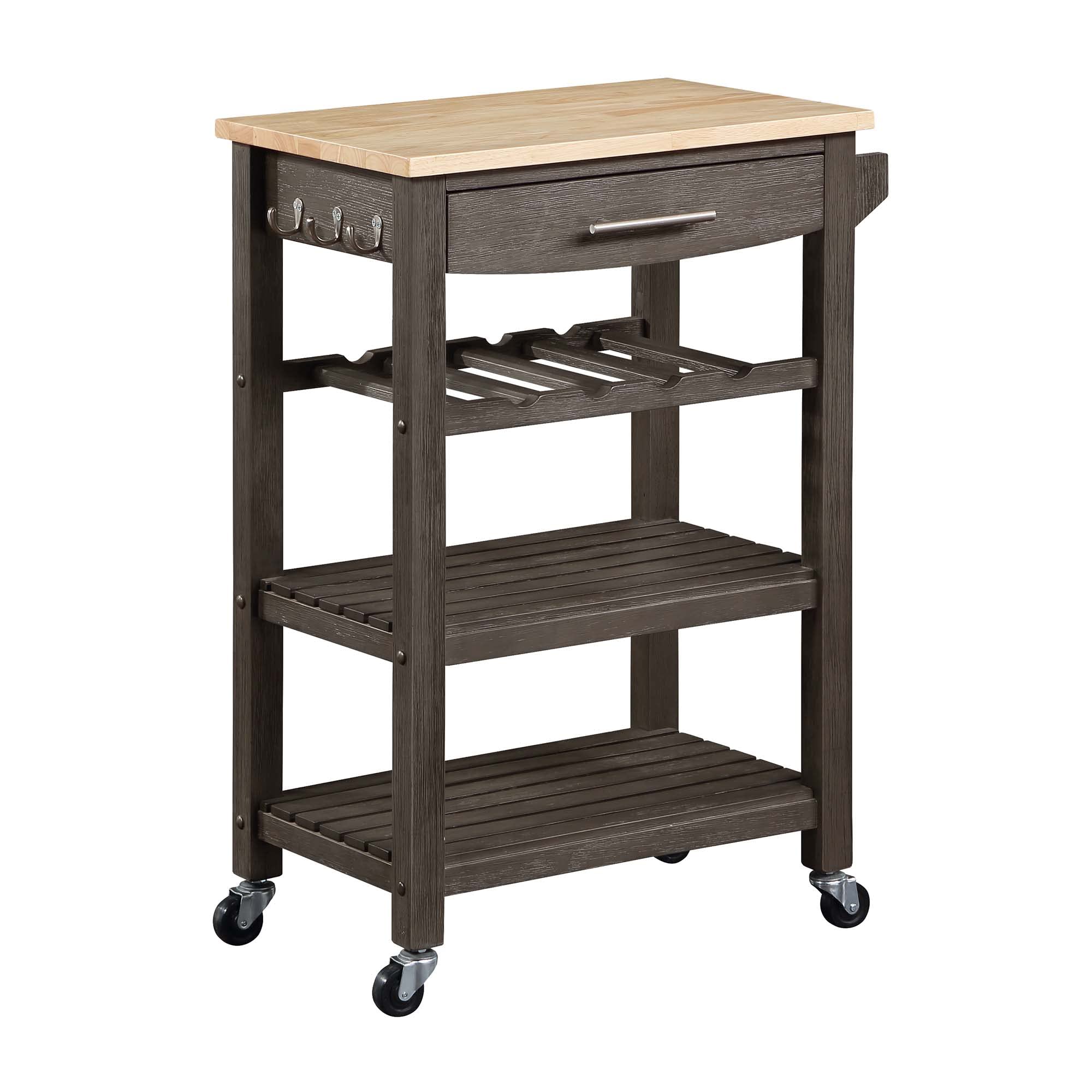 Ellaine 4-Tier Kitchen Cart with Drawer & Wine Rack - 24.75