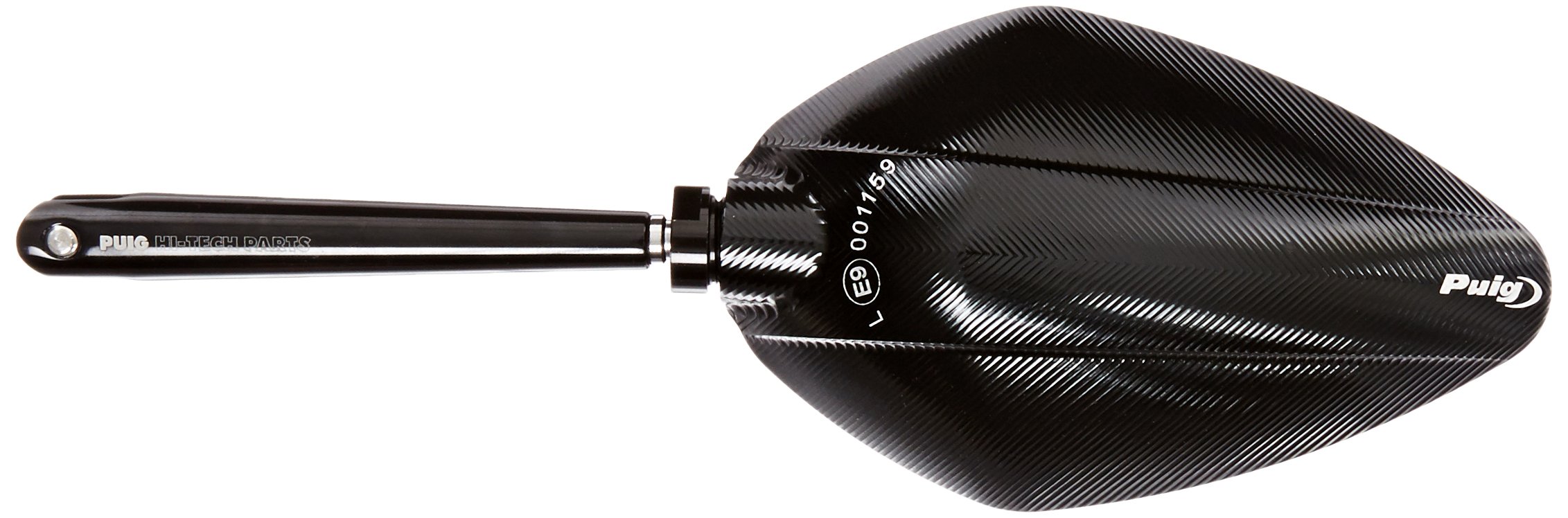 Puig 6399N Black Hi-Tech 3 Left Rearview Mirror for Motorcycle - Durable Replacement Part for Adventure & Sport Bikes, Perfect for Off-Road & Highway Riding