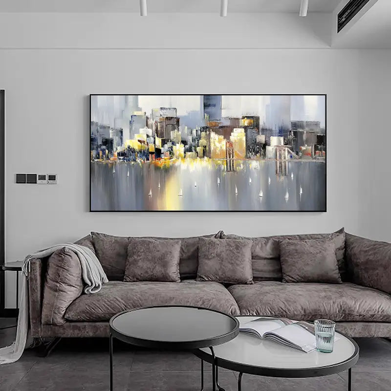 Urban Landscape Painting #UL 008 - Modern Wall Art for Home & Office Decor - Perfect for Living Room, Bedroom or Workspace