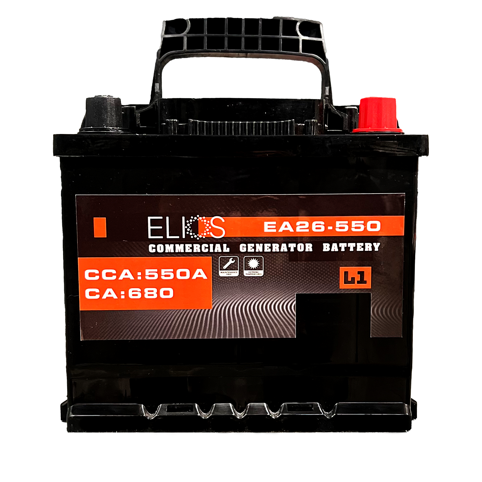 Elios Altilium EA26 550 12V 55Ah Sealed Lead Acid Battery - Deep Cycle Flooded Battery for Solar Power, UPS Backup, Electric Scooters & Marine Applications