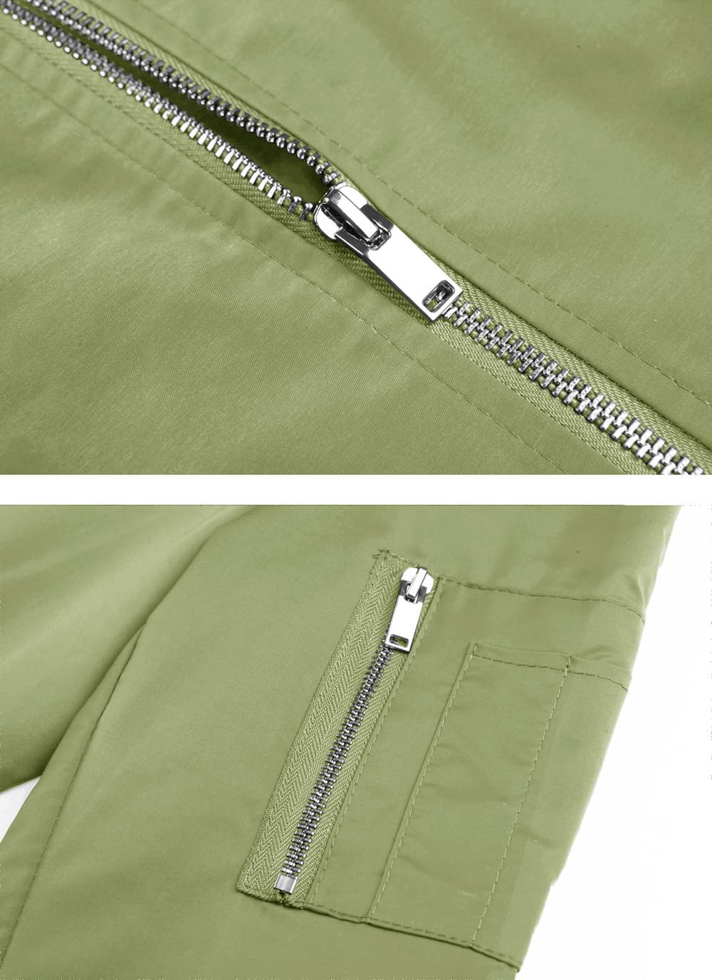 Lightweight Men's Bomber Jacket - Full Zip Windbreaker for Spring & Fall - Casual Outerwear Coat for Everyday Wear & Outdoor Activities