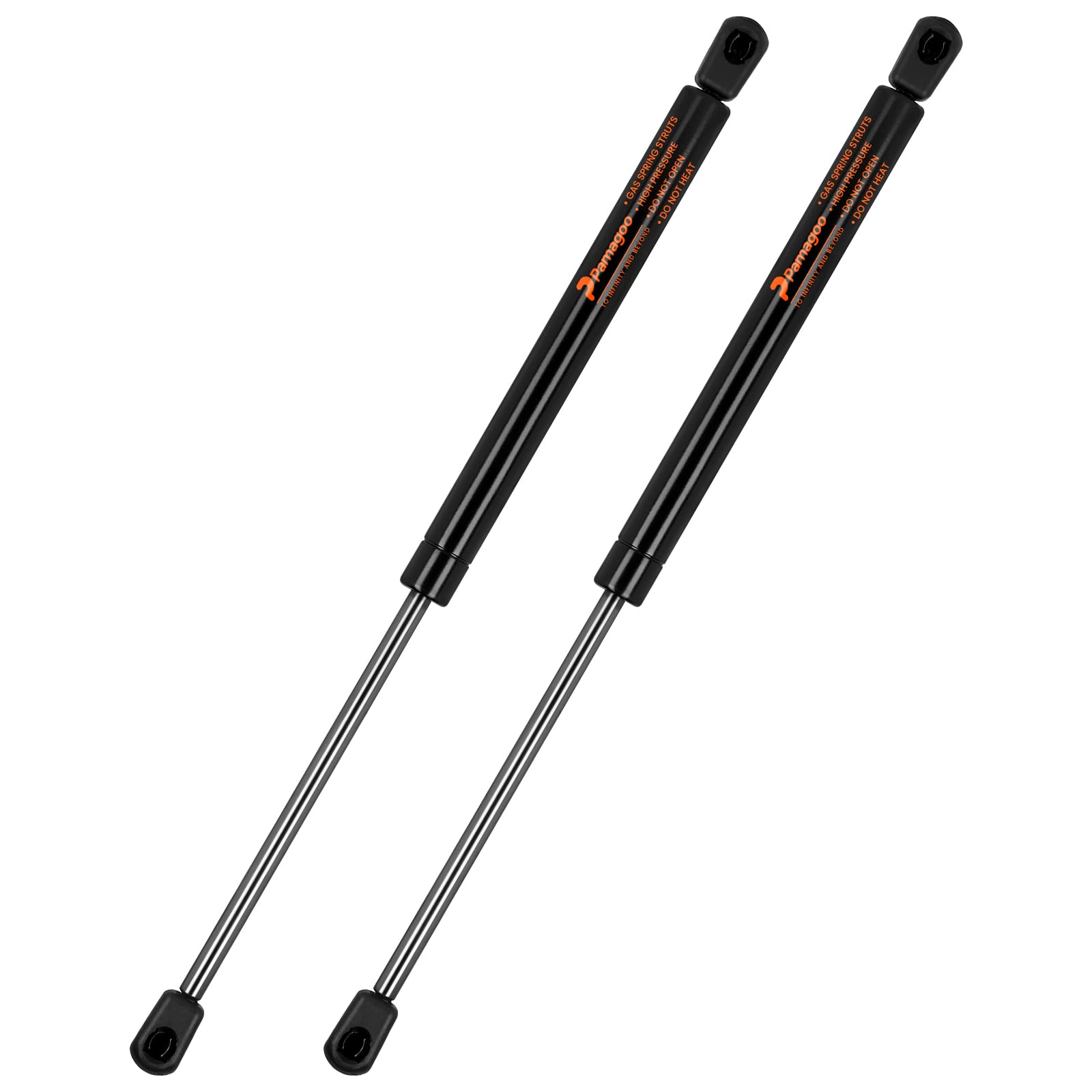 16 Inch Gas Strut 28lb 125N Lift Support Shock Absorber (2 Pack) - Replacement for Camper Shell, Pickup Truck Cap, Hatch, Leer Canopy & Fiberglass Rear Topper Window Back Door - Perfect for Smooth Opening/Closing & Heavy Duty Support