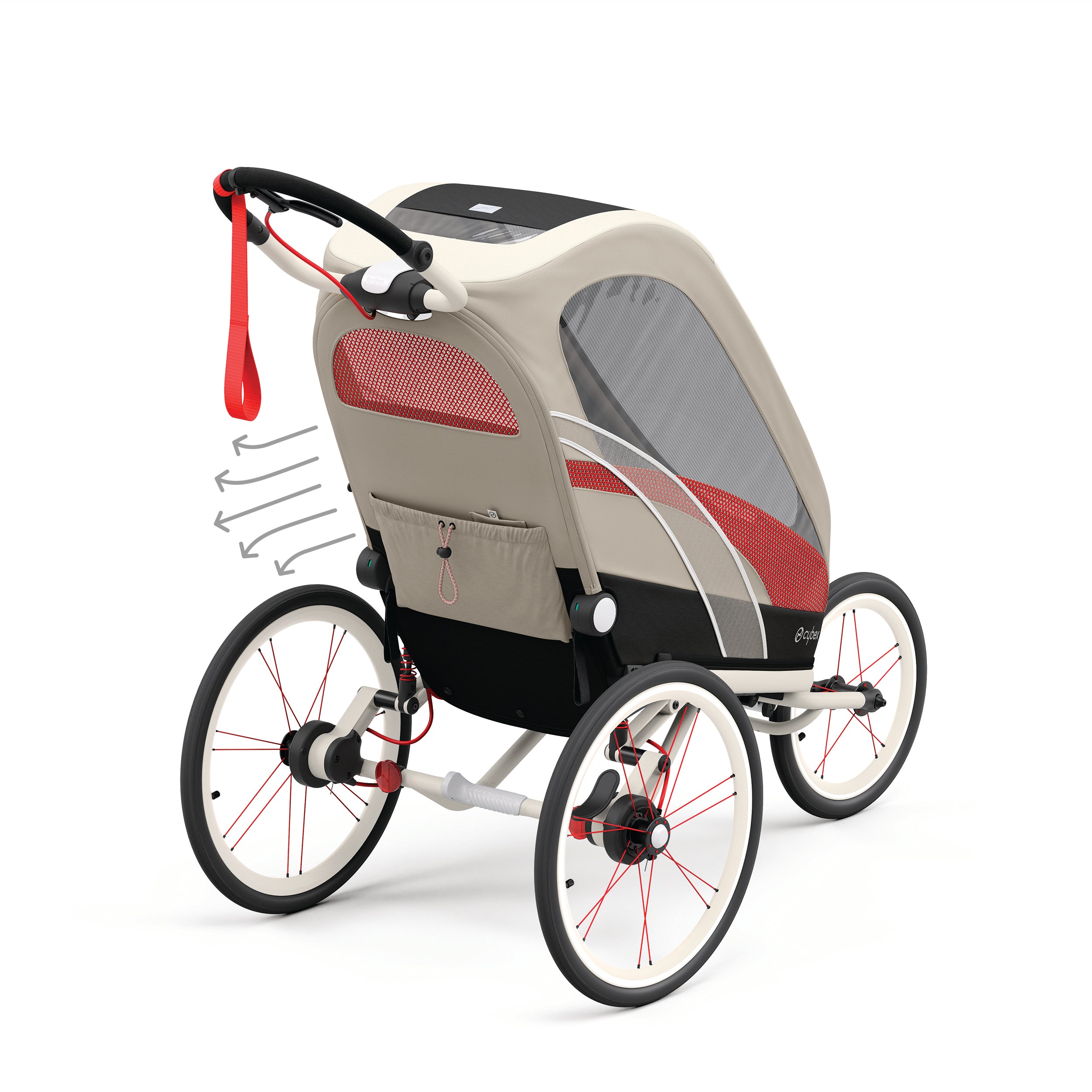 Cybex Zeno Multisport Bike Trailer & Jogging Stroller - Convertible Child Carrier for Cycling, Running & Hiking - Lightweight Compact Design for Active Families