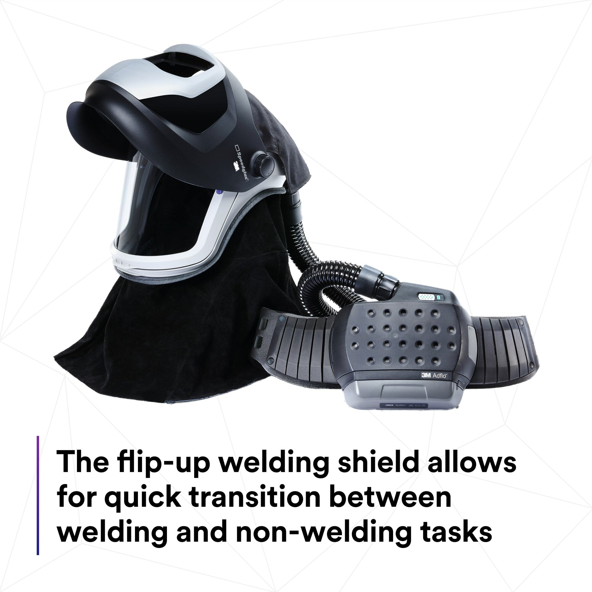 3M Adflo PAPR & Versaflo M Series Welding Helmet Kit with Speedglas Shield - Respiratory Protection for Industrial Welding & Metalwork