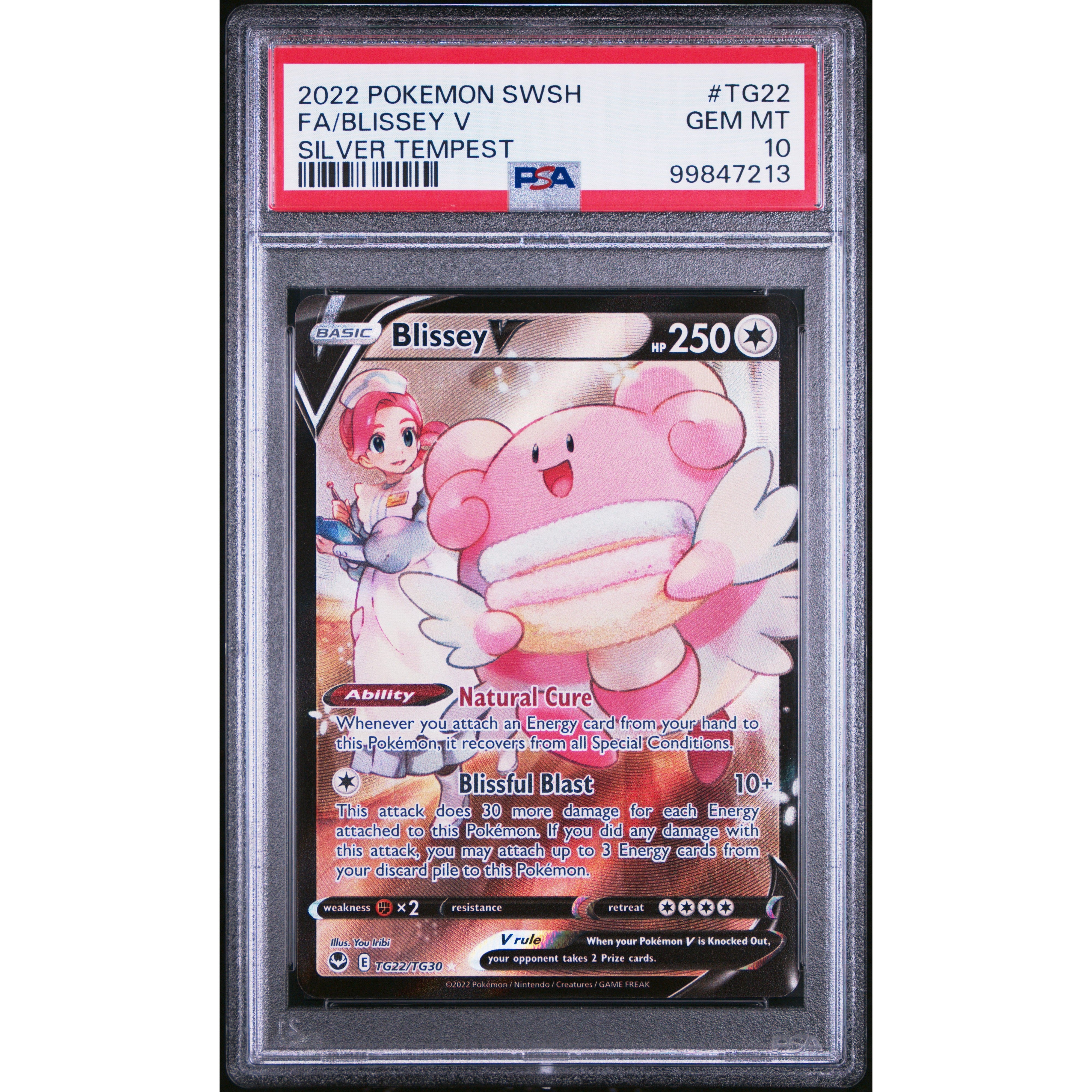 2022 Pokemon Silver Tempest Blissey TG22/TG30 PSA 10 Graded Card - Rare Collectible for Trading Card Game (TCG) Players & Pokemon Fans - Perfect for Display, Investment, and Competitive Play